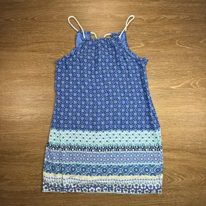 Hollister Blue Boho Shift Dress Women's M Sleeveless Tassel Mini Viscose Travel thumbnail 3