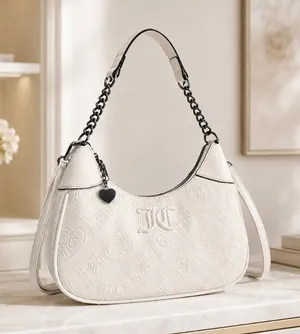 Juicy Couture Good Times Juicy Crystal Embossed Heart Shoulder Bag NWT thumbnail 1