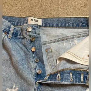 Agolde Parker Cut Off Denim Short Light Wash Size 29 thumbnail 7