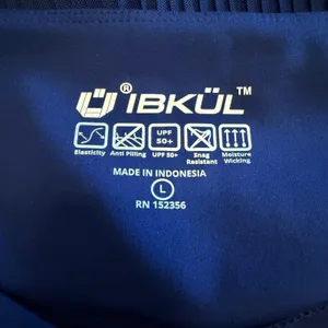 IBKÜL‎ Pleated Mesh Skort Skirt Navy Blue Activewear Women Large thumbnail 6