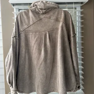 Forever 21 Taupe Teddy Jacket with buttons thumbnail 4