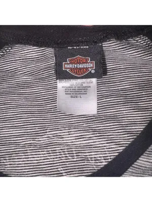 Harley-Davidson Motorcycles Woman’s L Madison Wisconsin Long Sleeve Raglan Tee thumbnail 5