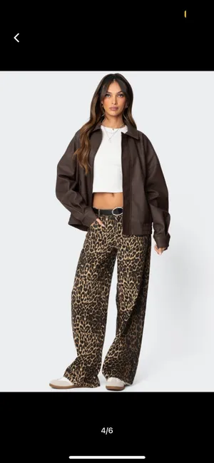 edikted mori oversized faux leather jacket  thumbnail 4