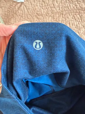 Lululemon Wunder Under Crop Leggings Blue Heathered Size 6‎ thumbnail 4