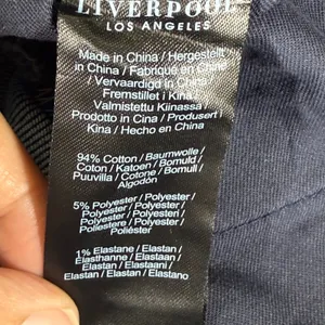 Liverpool Los Angeles Wide Leg Crop Belted Jeans Dark Wash Size 10/30 New thumbnail 10