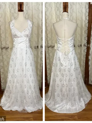 Gorgeous New Josh & Jazz White Halter Corset Prom/Wedding Gown thumbnail 2