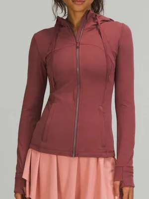 lululemon athletica Define Full-Zip Hooded Nulu Jacket In Smoky Red Size 2 thumbnail 1