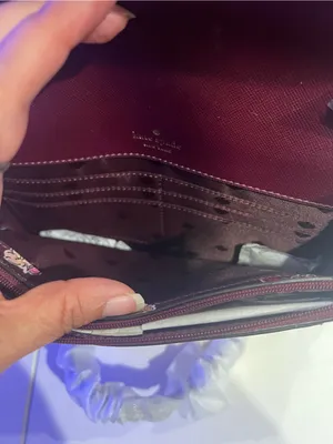 Kate Spade Frosted Floral Tinsel Flap Crossbody/Clutch Bag in Deep Berry NEW!!! thumbnail 8