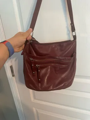 Purple leather purse Brown thumbnail 3