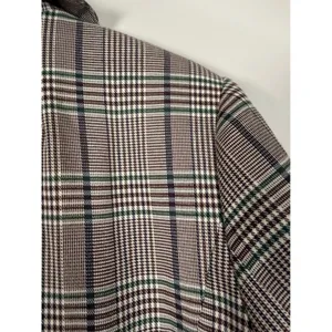 NWT ELOQUII Plaid Blazer Tie‎ Waist Jacket Women Size 20 Brown Green Formal thumbnail 5