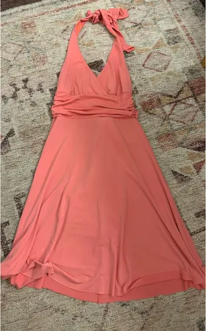 Vintage coral summer dress thumbnail 1