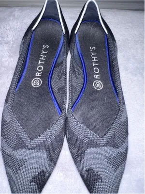 Women's Rothy's Pointed Toe Flats Size 9 Grey Black Camo thumbnail 8