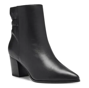 Sole Society Maeryn Bootie Heeled Ankle Boots Black Leather Pointed Toe 7.5 Shoe thumbnail 1