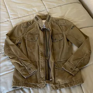 Abercrombie & Fitch Utility Outerwear Military Style Green Jacket thumbnail 1