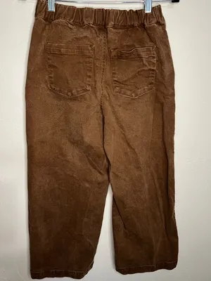 Oak‎ + Fort Chocolate Brown Wide Leg High Rise Crop Pants thumbnail 8