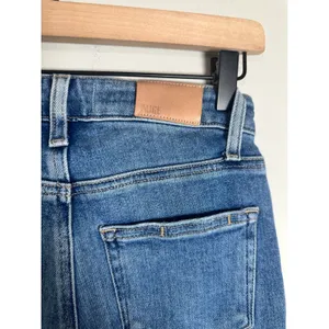 Paige Cindy High‎ Rise Straight Leg Jeans Mel Destroyed Raw Hem 24 thumbnail 7