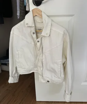 Abercrombie White Denim Jacket thumbnail 1