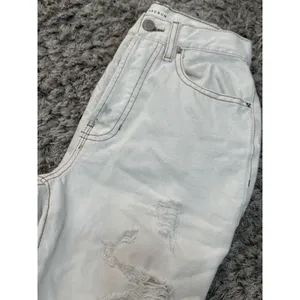 PacSun Women’s Dad Jean Size 23 Distressed Ripped Light Cream Denim High Rise thumbnail 9