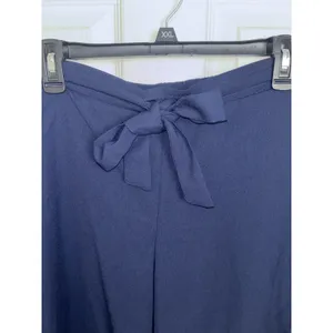 NWOT Maurice's Navy Wide Leg Pull On Crop Pant Large Pockets Beachy Casual thumbnail 5