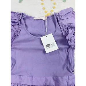 Rachel parcell‎ Ruffle Sleeve Tiered Dress Purple Sleeveless Mini Summer Party 8 thumbnail 11