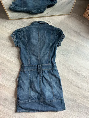 Vintage Hydraulic Y2K Denim Short Sleeve Button Down Mini Dress Size 0 XS thumbnail 5