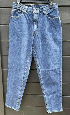 Vintage Levi's 550 Jeans Relaxed Fit Tapered Leg Junior's Size 11 M HIGH RISE thumbnail 1