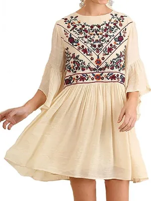 Altar'd State Floral Embroidered Dress thumbnail 1