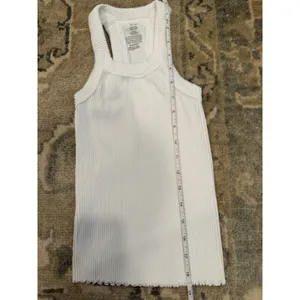 Free People Movement Women’s White Racerback Scalloped Tank Top Size XS/S NWT thumbnail 8