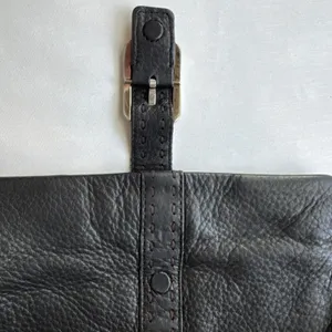 Vintage COLE HAAN Bag Black Pebbled Leather Soft Pebbled Leather Clutch thumbnail 9