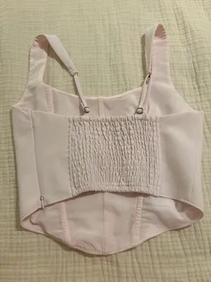Abercrombie Light pink corset tank thumbnail 2