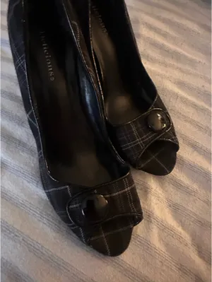 Plaid Heels Black Size 8.5 thumbnail 3