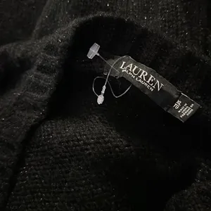 NWOT LAUREN RALPH LAUREN Black Metallic Thread Ribbed Long Sleeve Sweater thumbnail 6