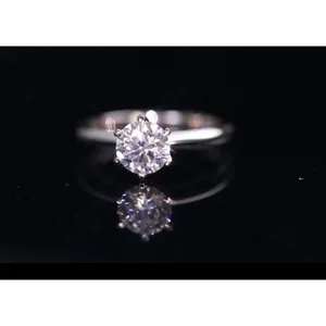 Boutique 1Ct Solitaire Platinum 925 Simulated Diamond Engagement Wedding Ring, Size 8‎ thumbnail 4