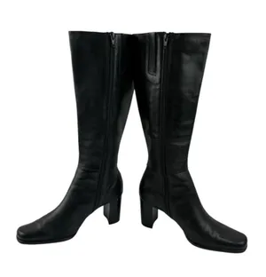 *Worthington Renee Boots Women’s Size 8 Black Leather Tall Classic Dark Acadamia thumbnail 9
