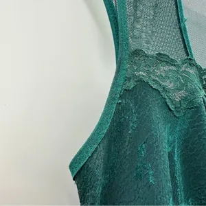 Vintage Victoria's Secret‎ Gold Label Green Floral Sleeveless Maxi Dress Sz S thumbnail 7