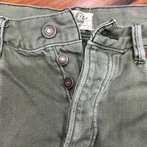 We The Free Good Vibrations Army Green Denim Short Size 29 thumbnail 4