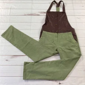 What Goes Around Comes Around Womens Green Tempest Straight Leg Overalls Medium thumbnail 3