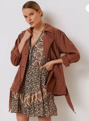 Anthropologie soft‎ twill jacket M thumbnail 1