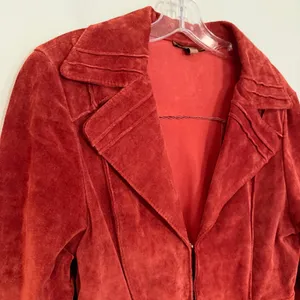 Arden B Vintage Suede Jacket Women Medium Rust Y2K Vintage Boho Western Autumnal thumbnail 5