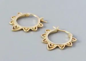 Hollow Flower Hoop Earrings for Women thumbnail 1