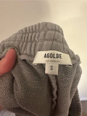 NWOT Agolde mini sweatshorts grey small thumbnail 4