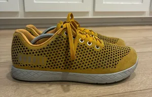 NOBULL Suede Perforated Trainers Mustard Yellow Size Men’s 8/Women’s 9.5 thumbnail 1