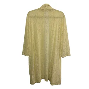 Shannon Ford New York Floral Ivory Lace Open Romantic Kimono Topper Cardigan 2X thumbnail 7