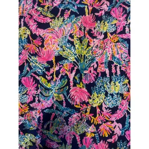 Lilly Pulitzer Oyster Bay Navy Seen And Herd PJ Knit Button Up Top | S thumbnail 5
