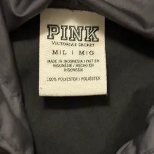 Victoria’s Secret Pink Gray and Black Hooded Windbreaker Size M/L thumbnail 16