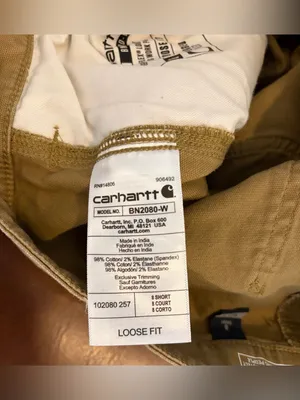 Carhartt Women’s Loose Fit Canvas Carpenter Pants Khaki size 8 Short Cotton thumbnail 7