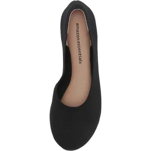 Amazon Essentials Women's Knit Ballet Flat in Black, Size 6.5 Wide​​​​​​​​​​ thumbnail 4