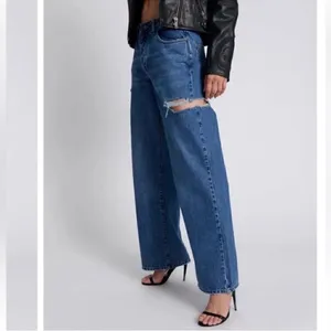 Revolve One Teaspoon Blue Mid Waist Wide Leg Jackson Jeans(Size 28) thumbnail 4