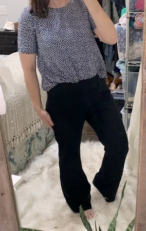 Merona black dress career pants size 10 thumbnail 1
