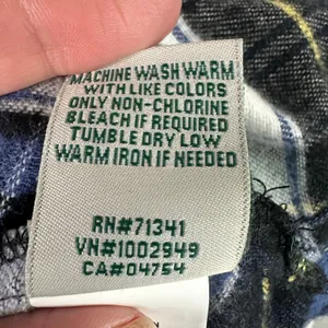 LL Bean Womens size Medium Scotch Plaid Flannel Pajamas Shirt Tartan 502584 thumbnail 7